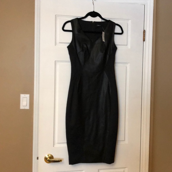 Faux leather black dress - Picture 3 of 6